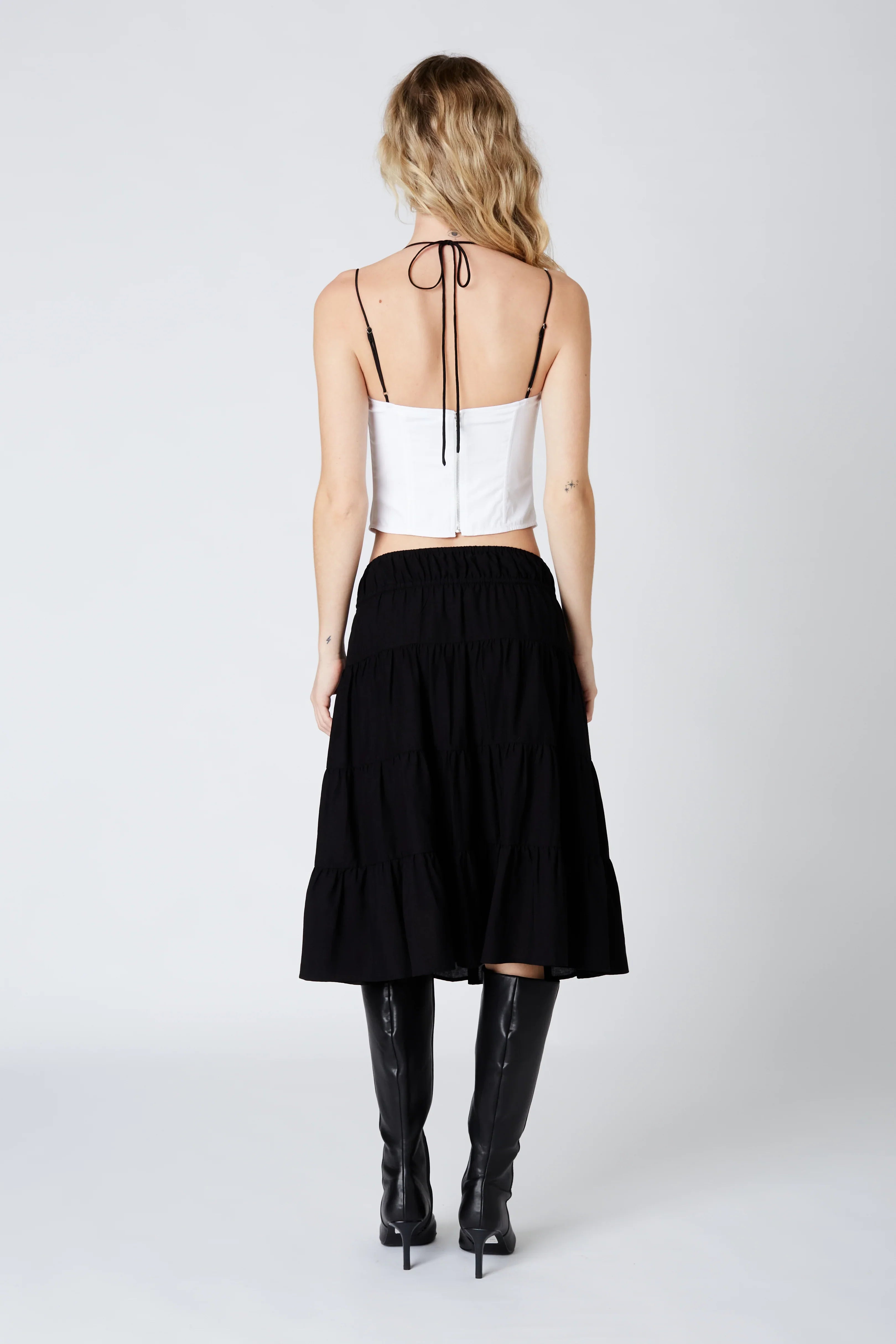 Tiered Midi Skirt