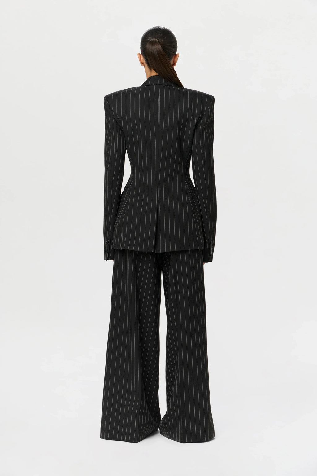 Suiting Pinstripe Wide-Leg Pant