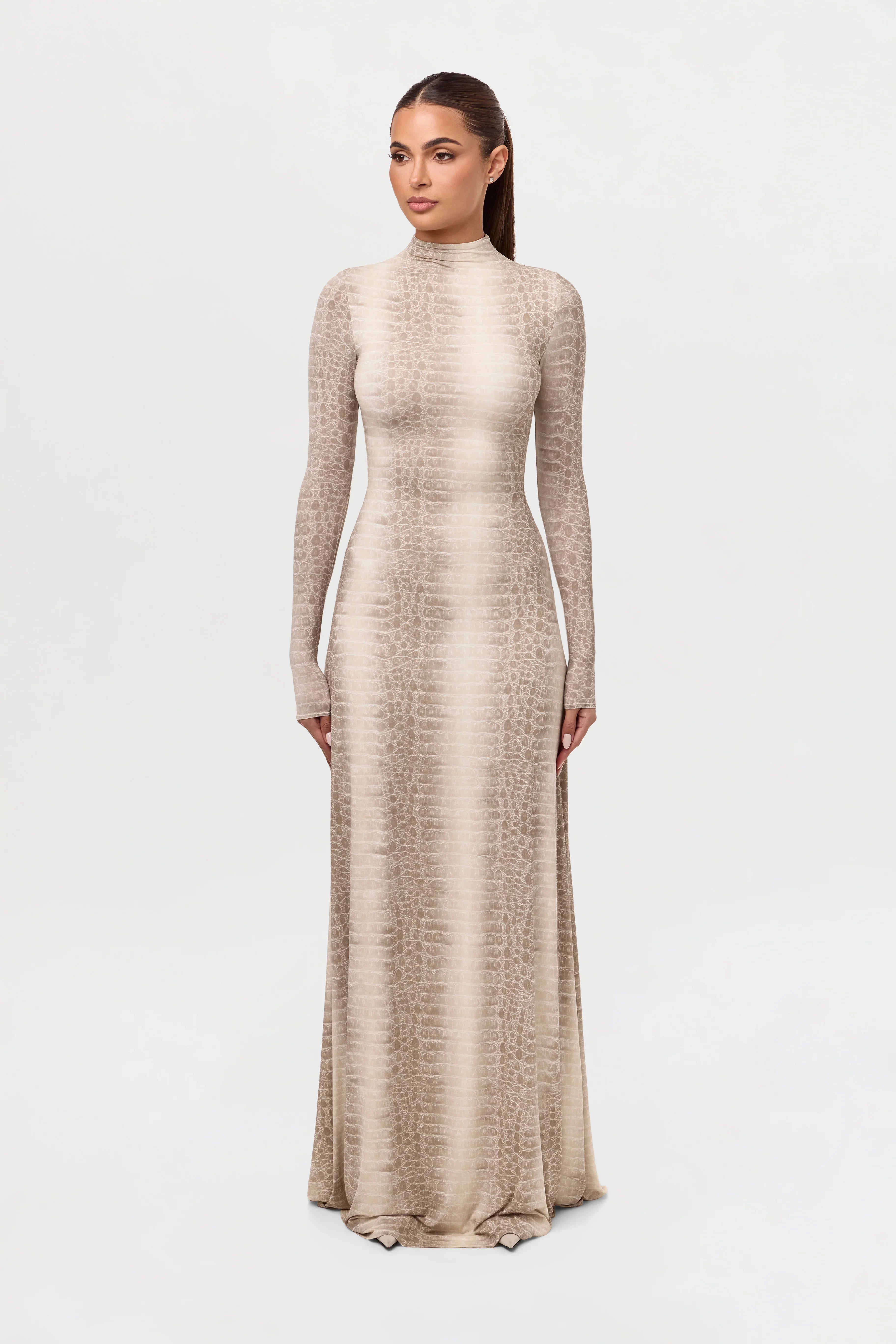 Naked Animal Print Maxi Dress