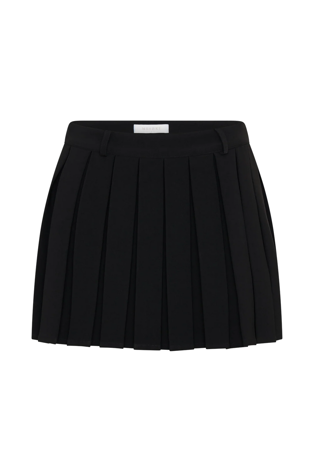 Mura Pleated Mini Skirt - Black