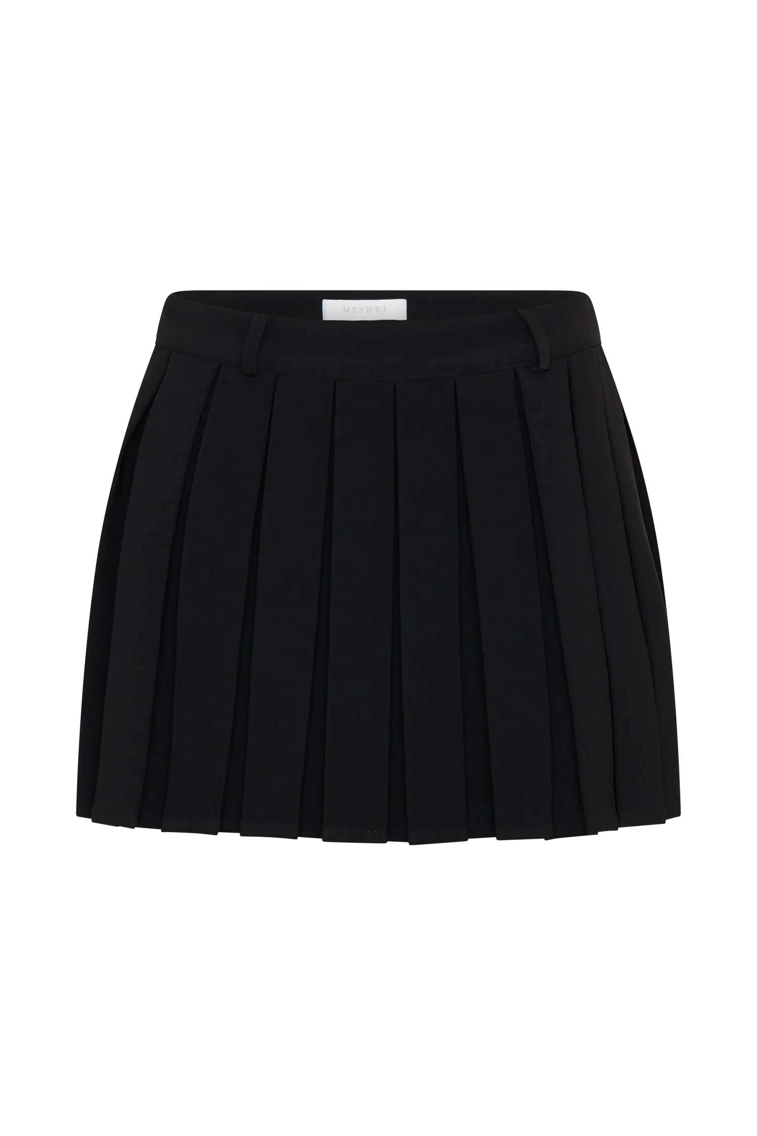 Mura Pleated Mini Skirt - Black