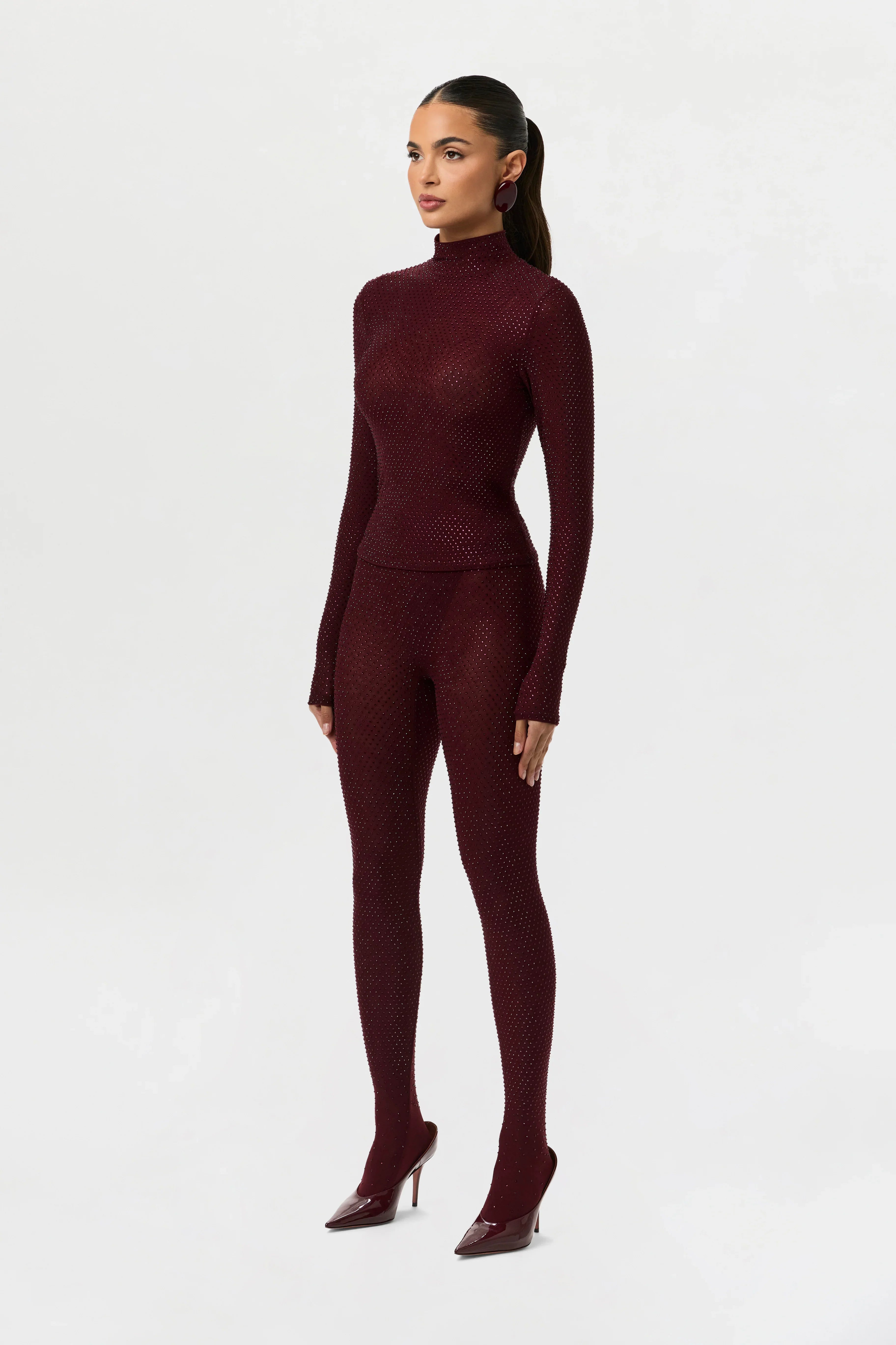 Crystal Closed Toe Leggings