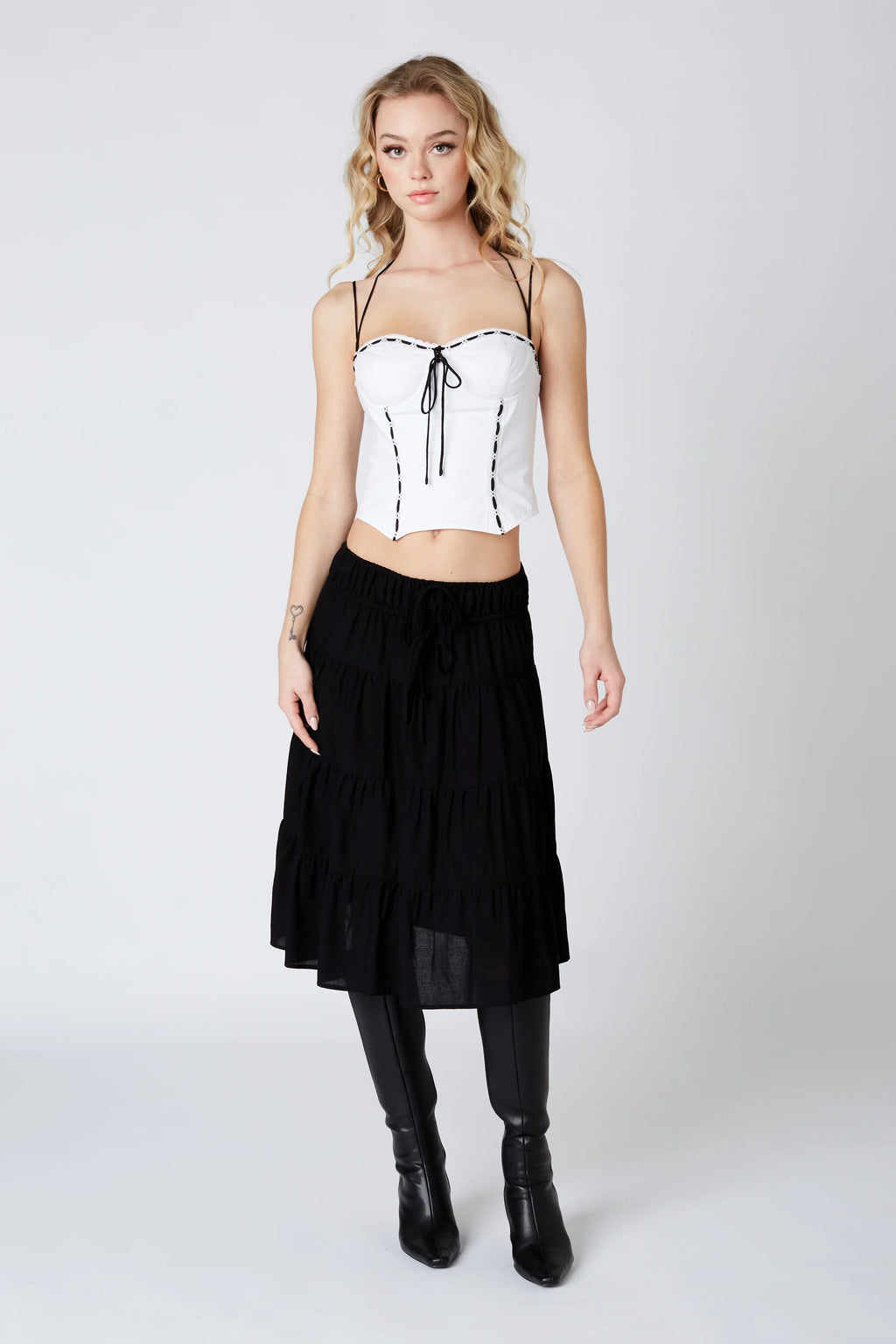 Tiered Midi Skirt