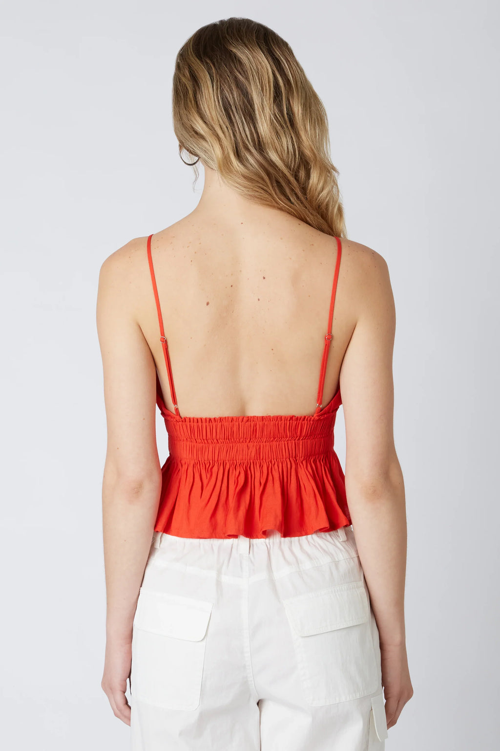 Peplum Low Back Top