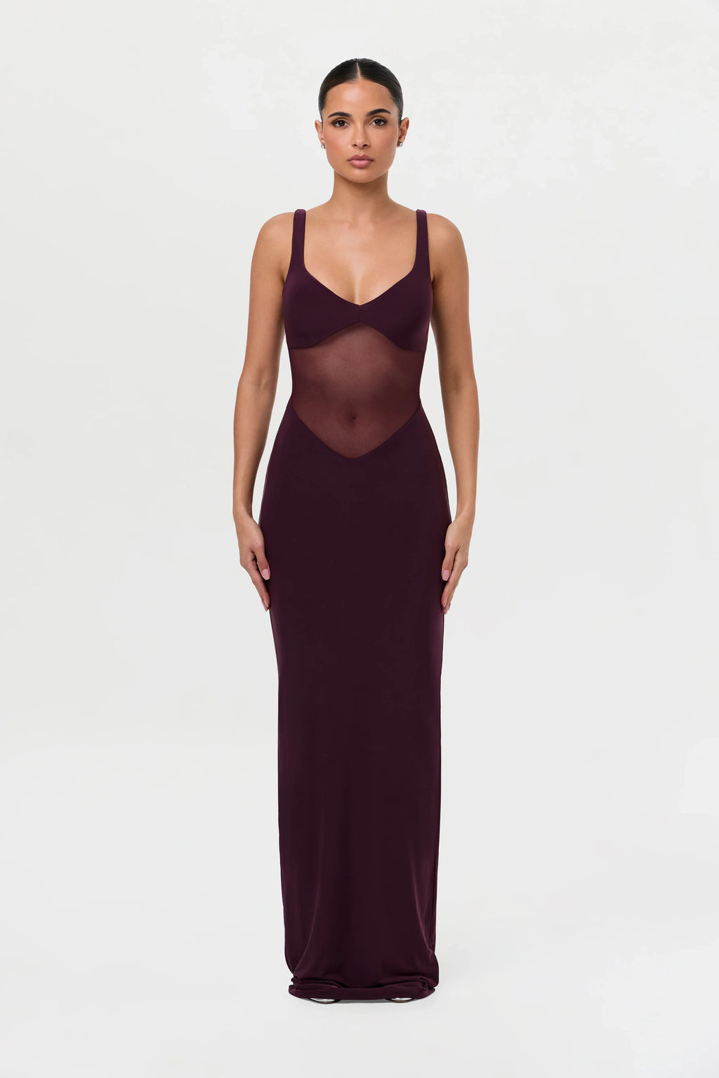 Hourglass Mesh Contrast Dress