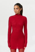Stretch Lace Scallop Mini Dress