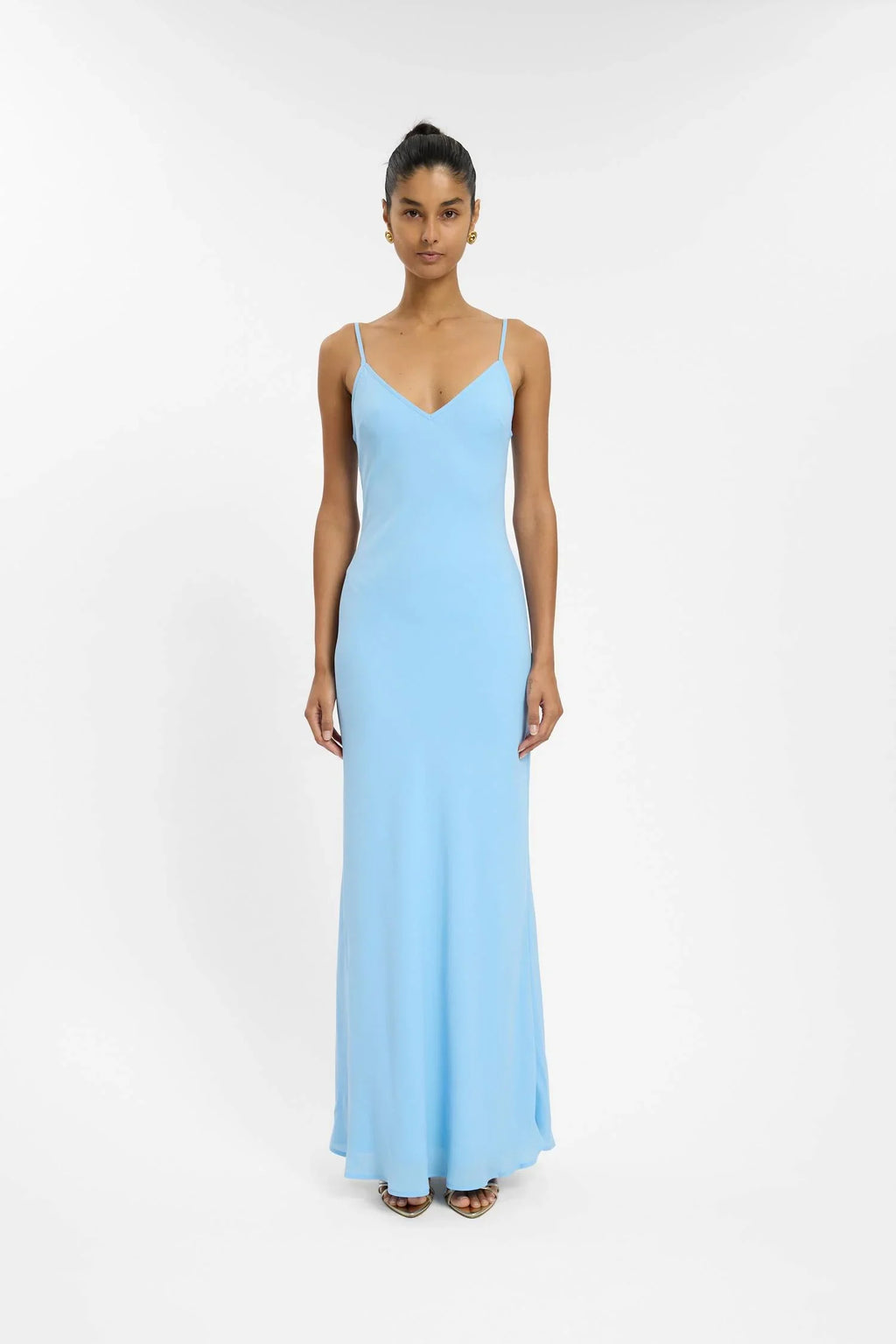Georgette Maxi Dress | Baby Blue