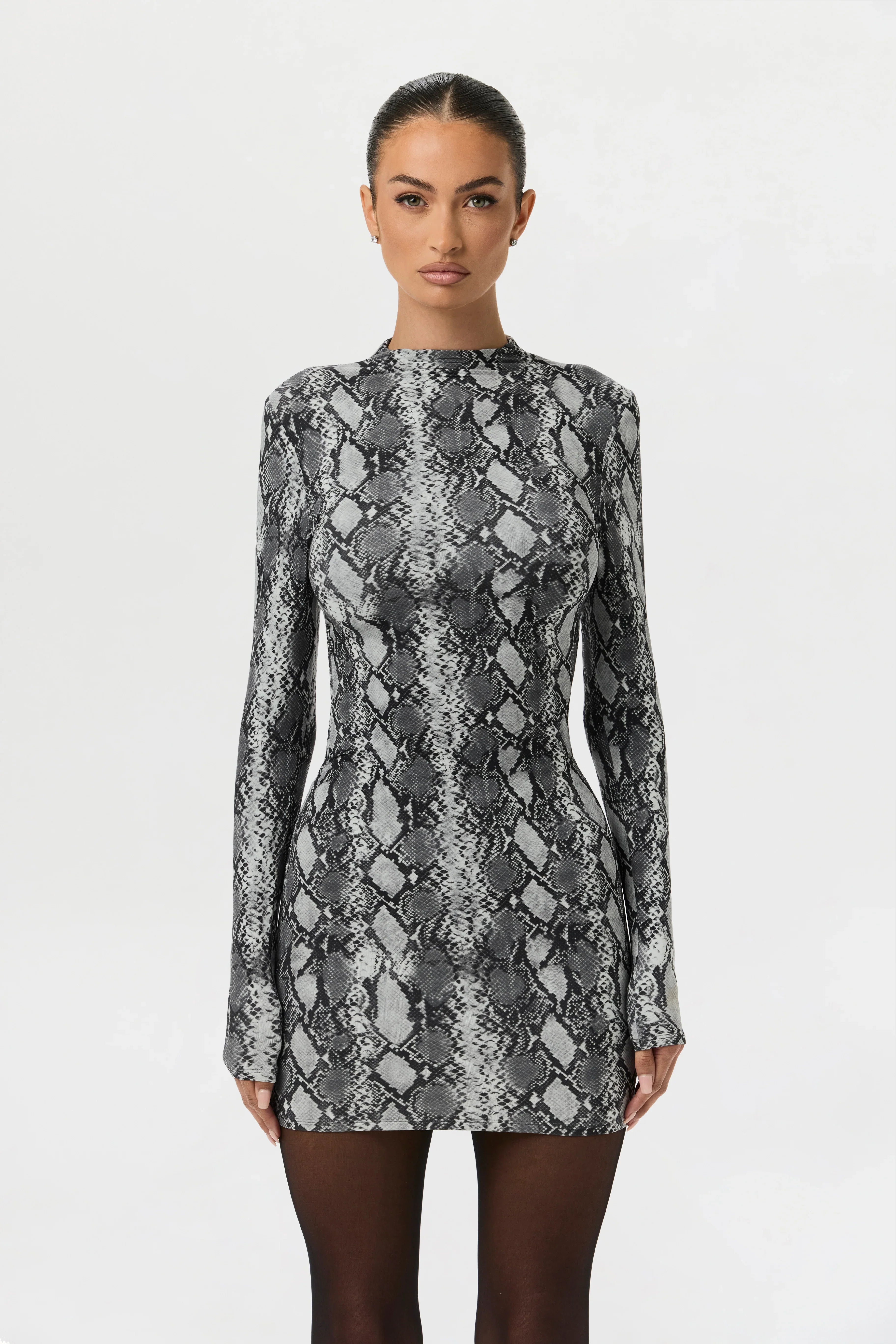 Naked Print Mini Dress