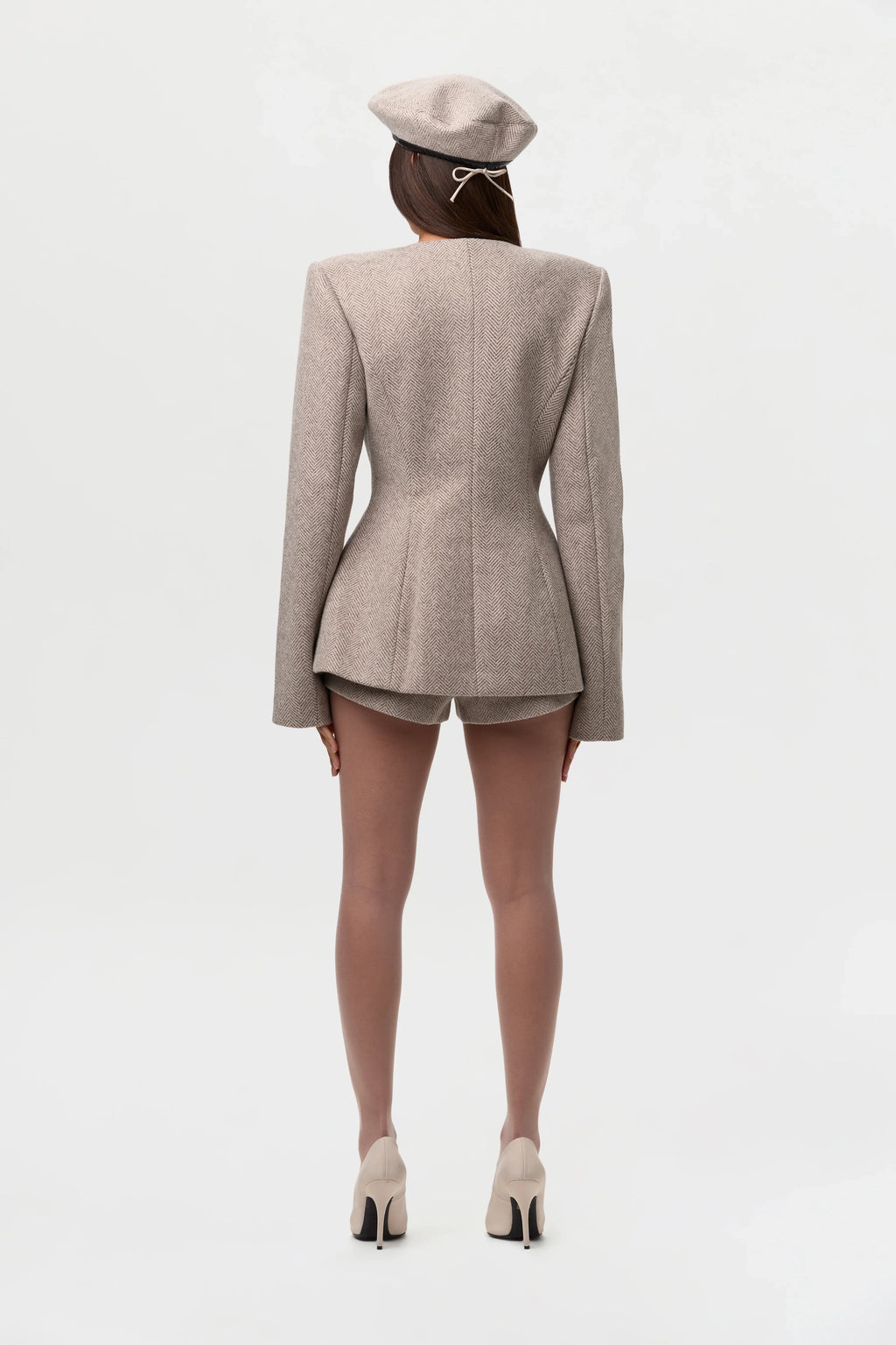 Chevron Suited Hot Pants