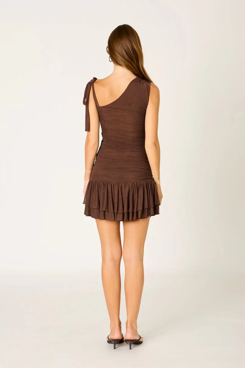 One-Shoulder Mesh Top