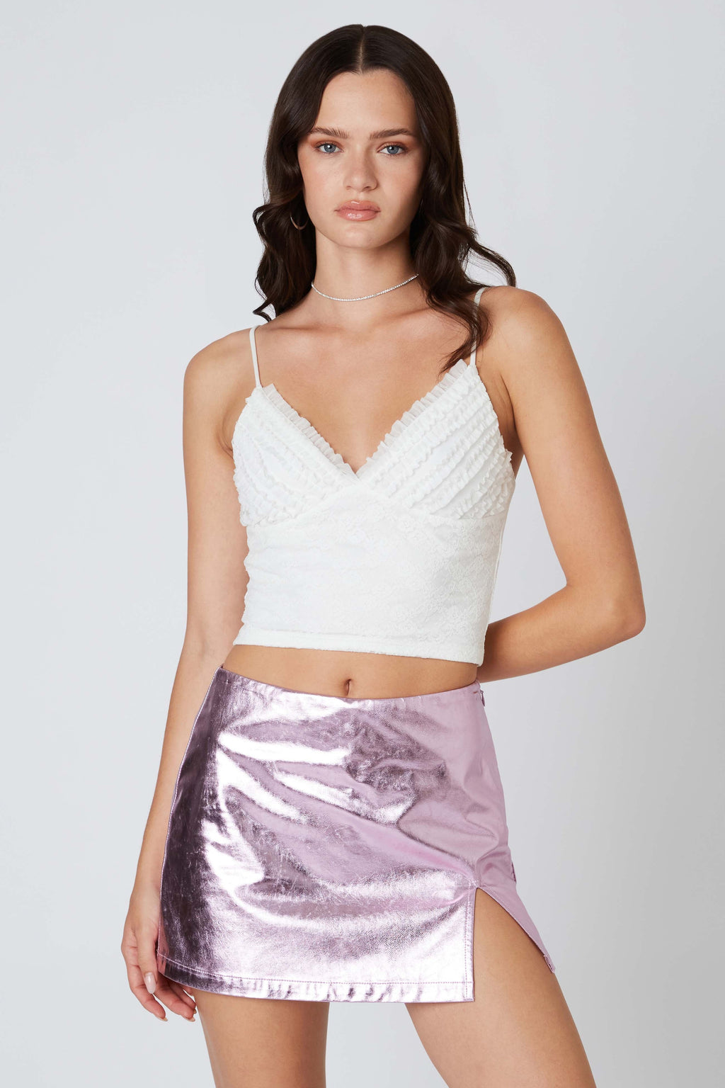 Metallic Mini Skort