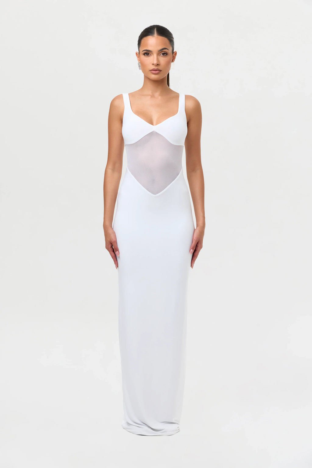 Hourglass Mesh Contrast Dress