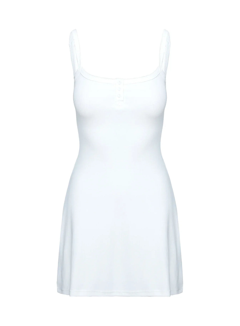 Baseline Rib Mini Dress White