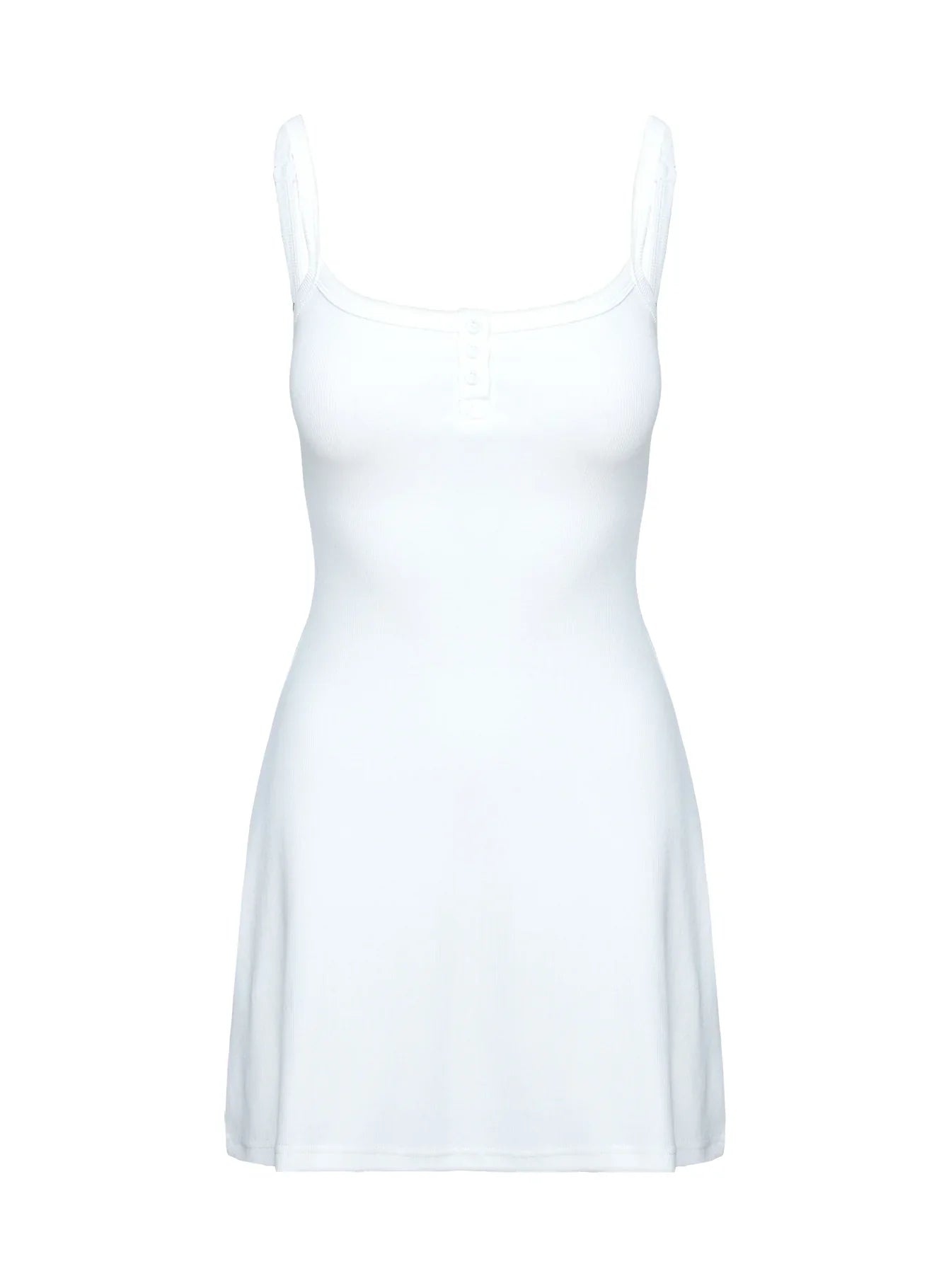 Baseline Rib Mini Dress White