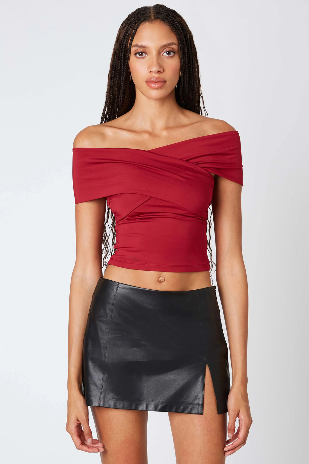 Criss Cross Off The Shoulder Top