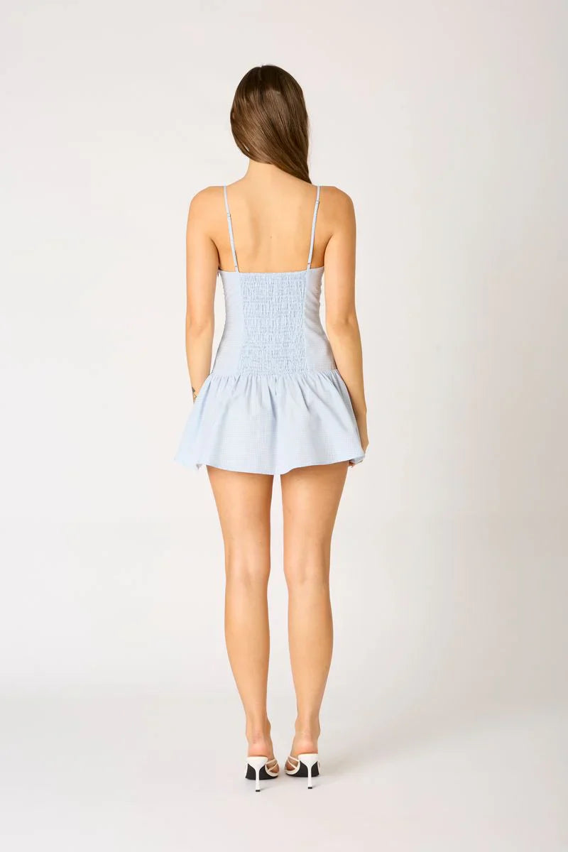Gingham Cut Out Mini Dress