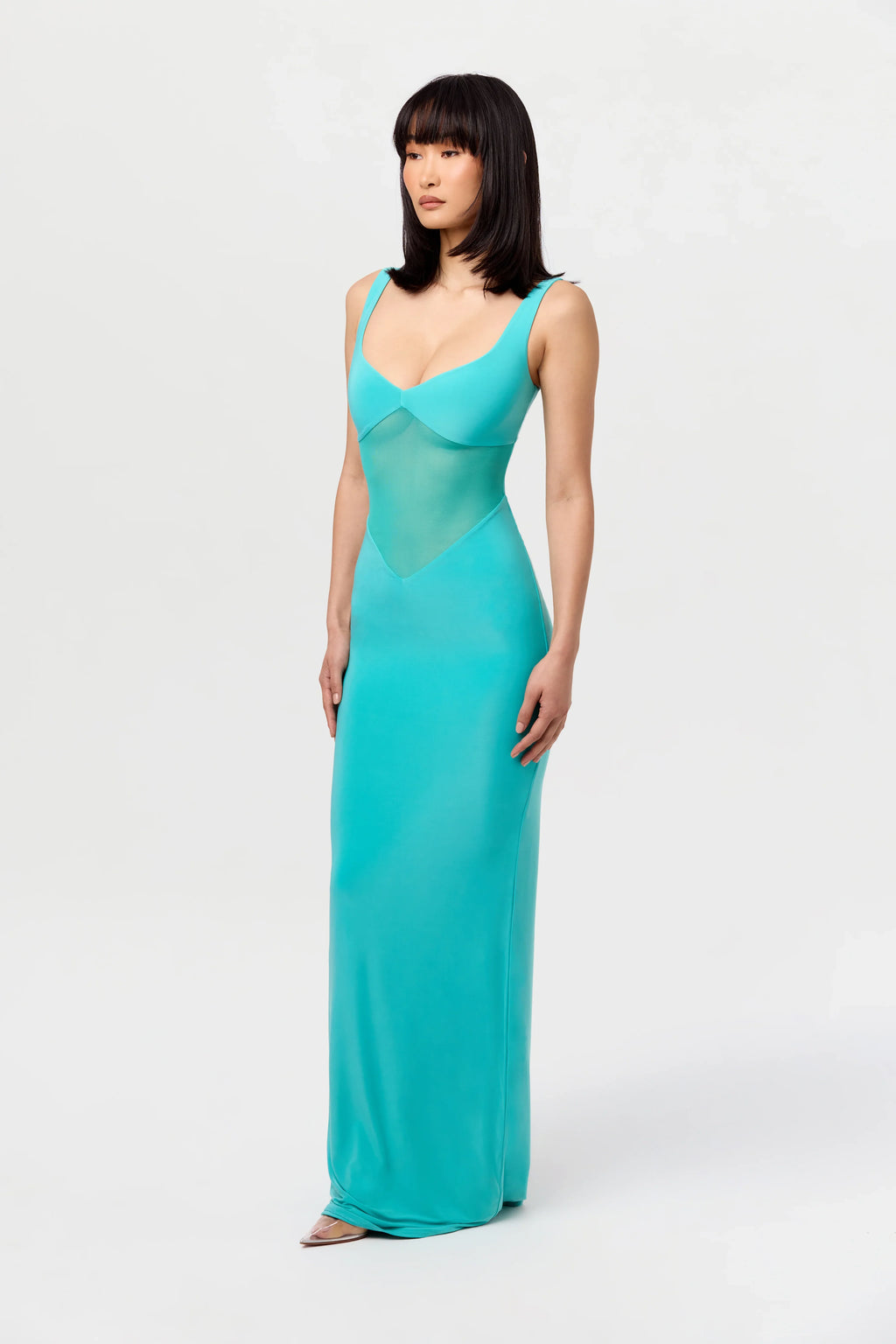 Hourglass Mesh Contrast Dress