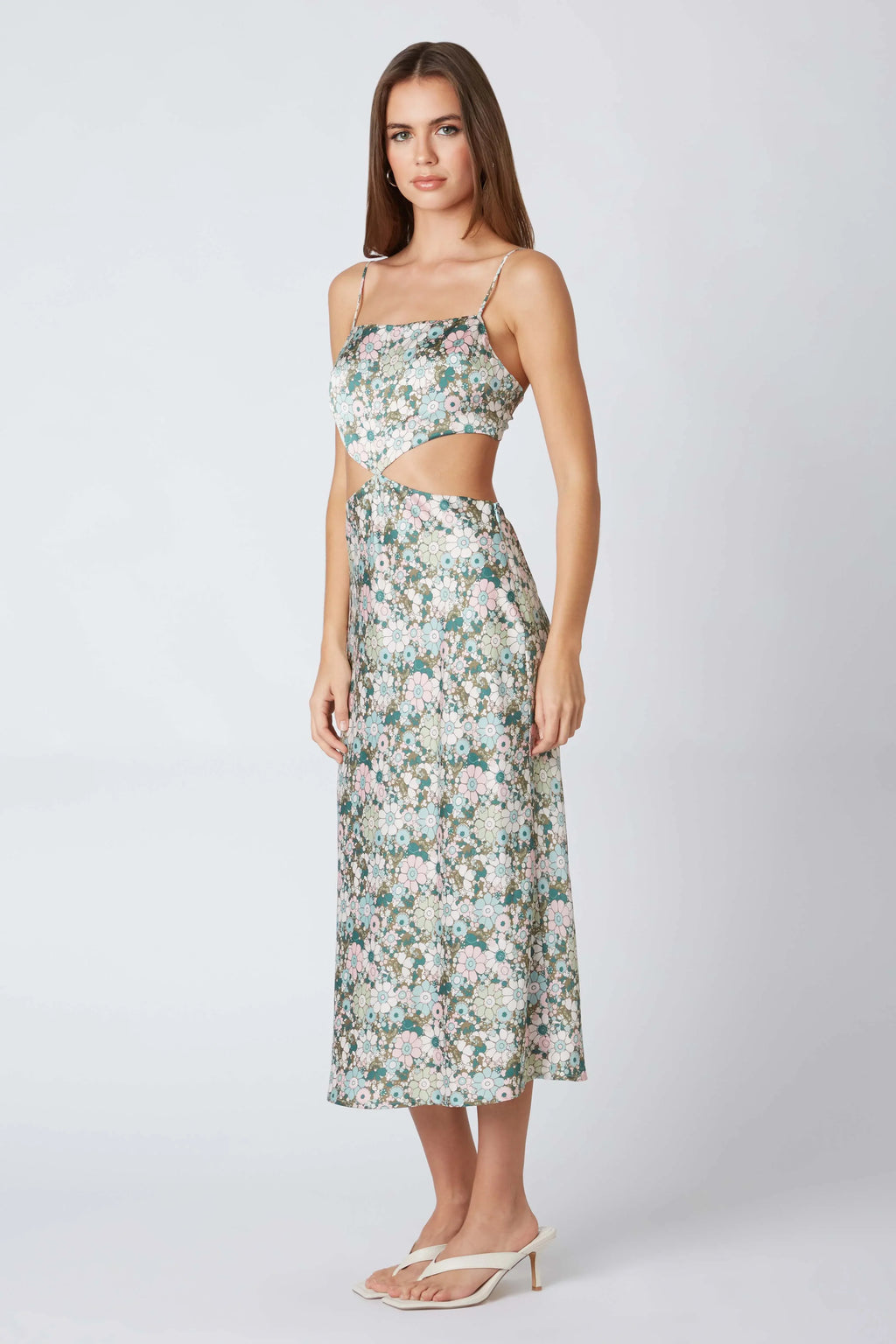 Retro Cut Out Midi Dress