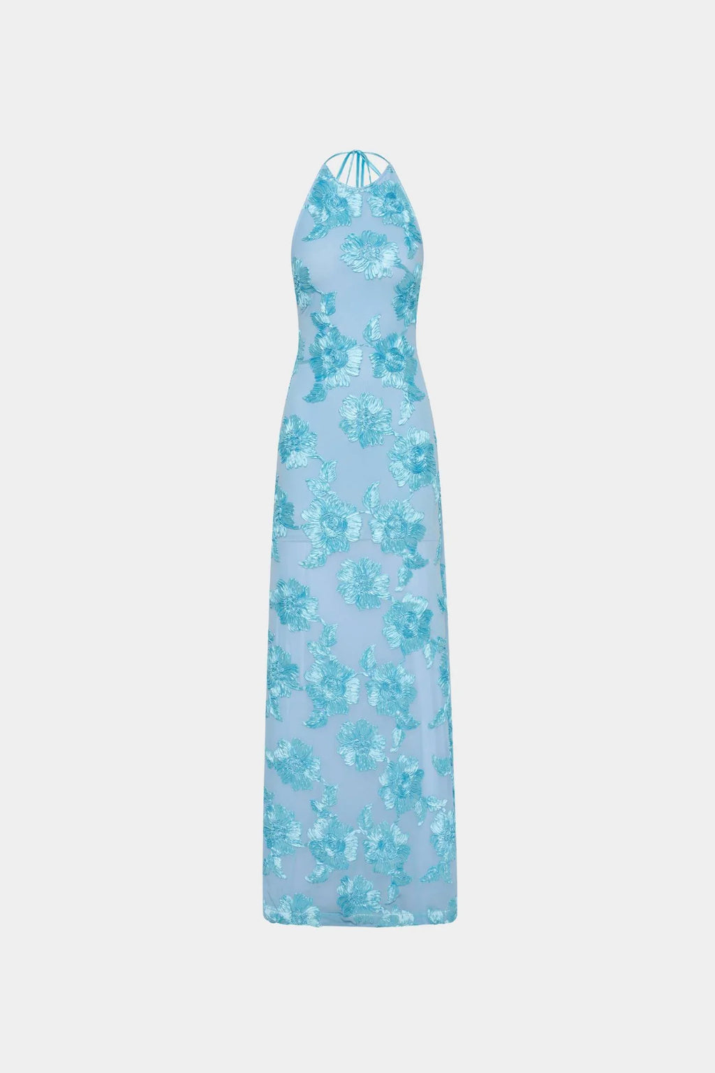 Embellished Backless Maxi Dress | Baby Blue