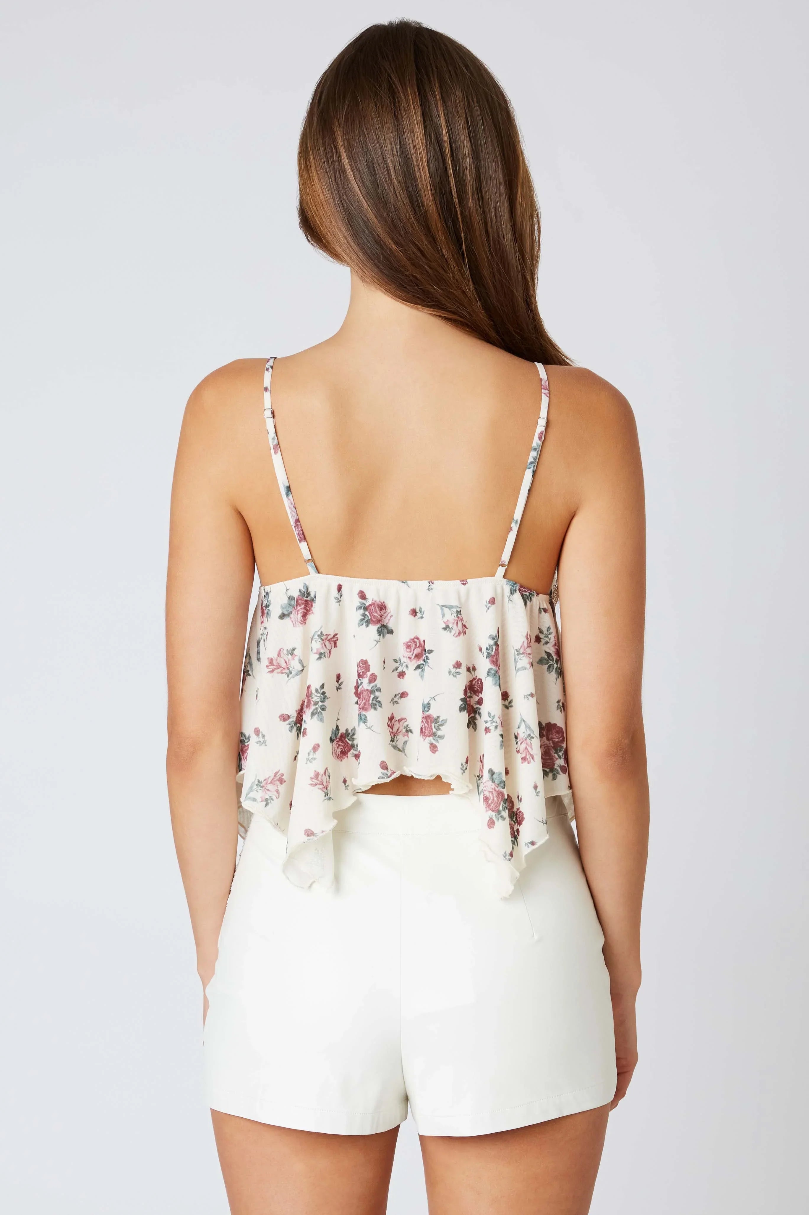 Floral Asymmetrical Hem Top