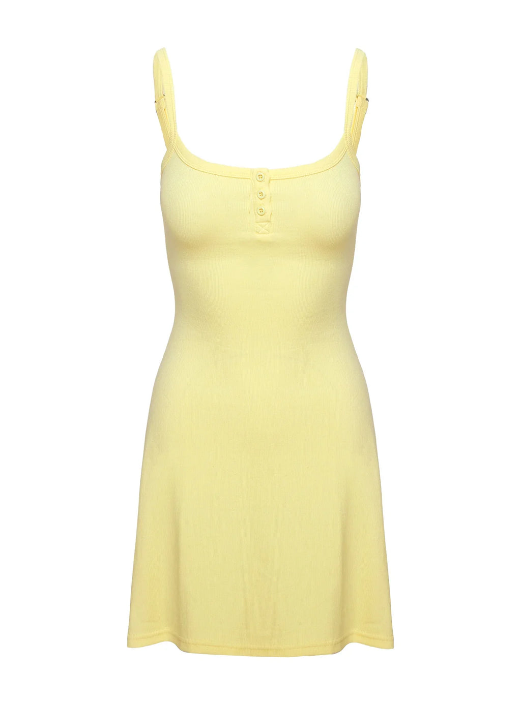 Baseline Rib Mini Dress Yellow