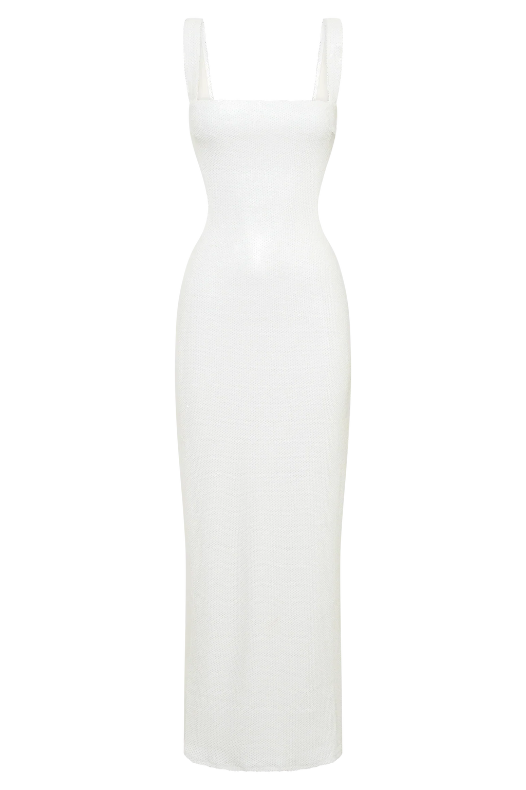 Adoria Sequin Cut Out Maxi Dress - White