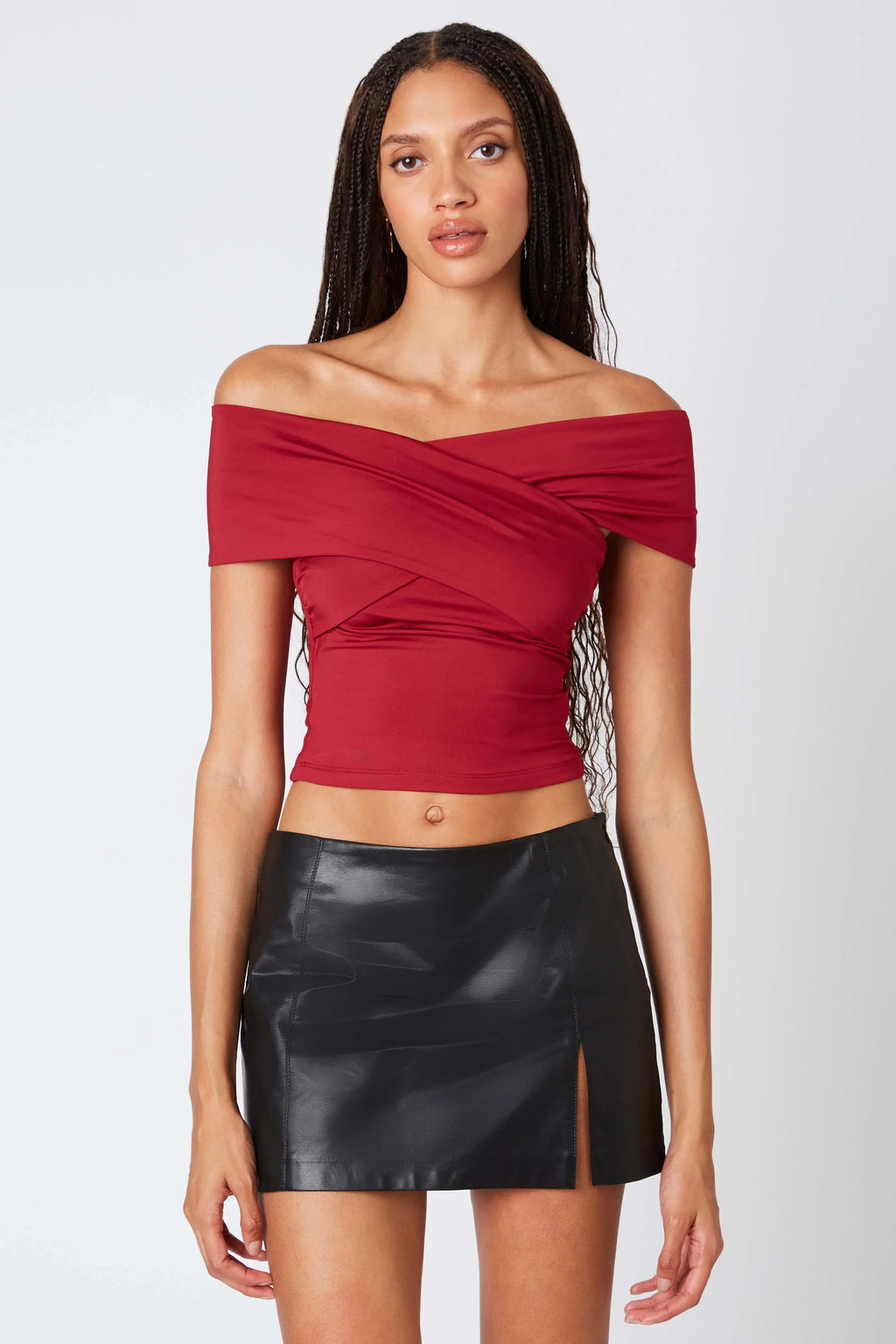 Criss Cross Off The Shoulder Top