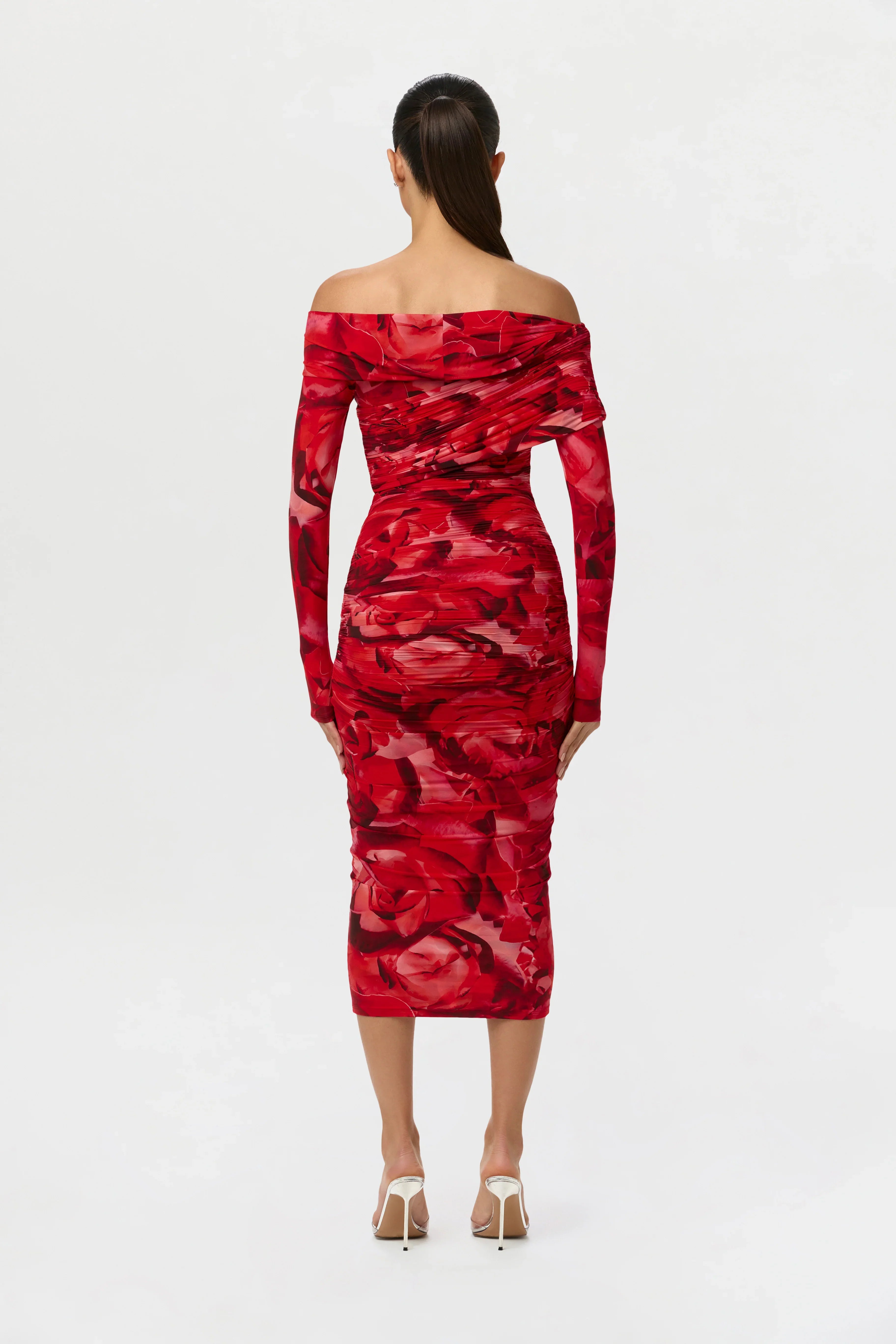 Bare Body Off-Shoulder Midi Dress