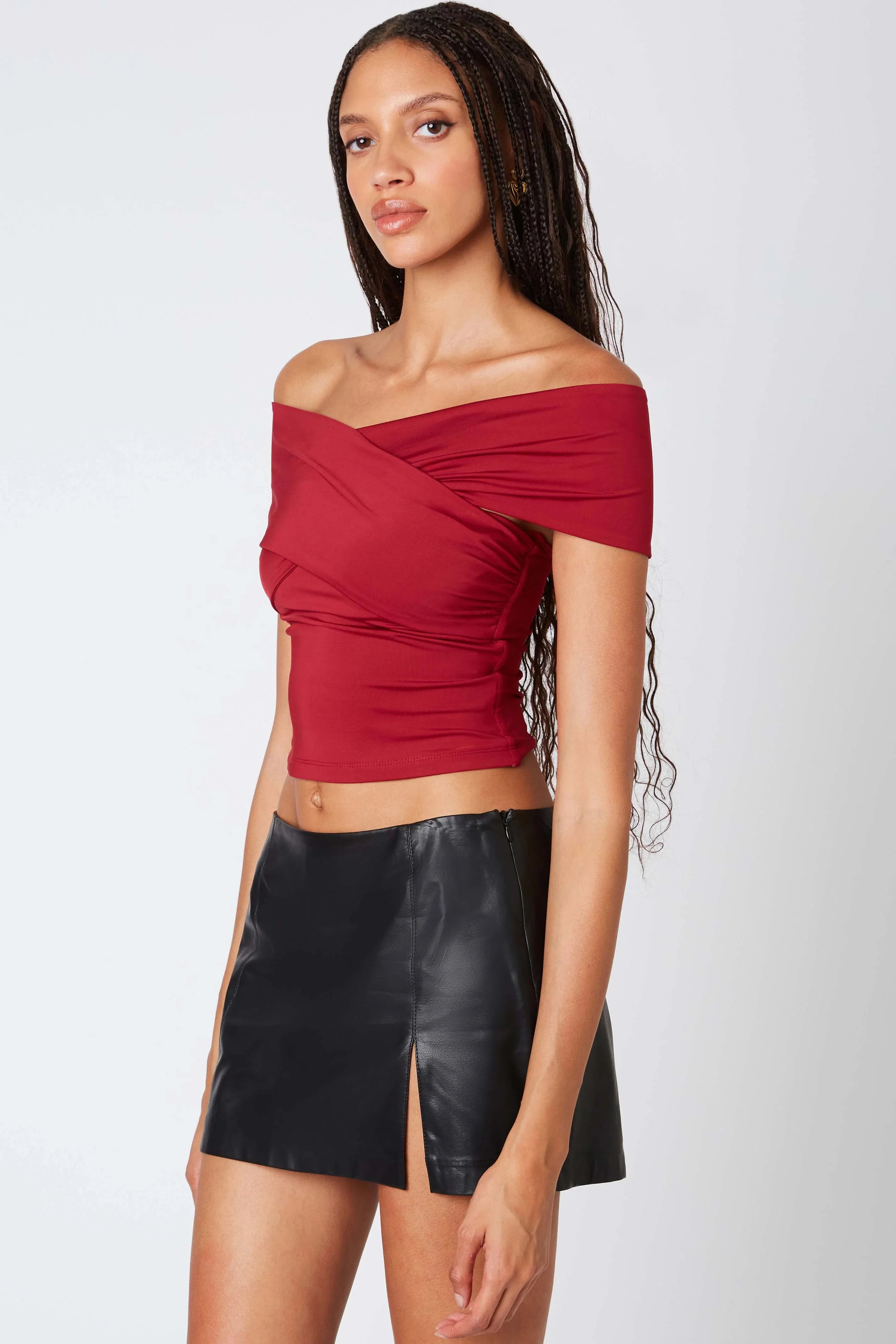 Criss Cross Off The Shoulder Top
