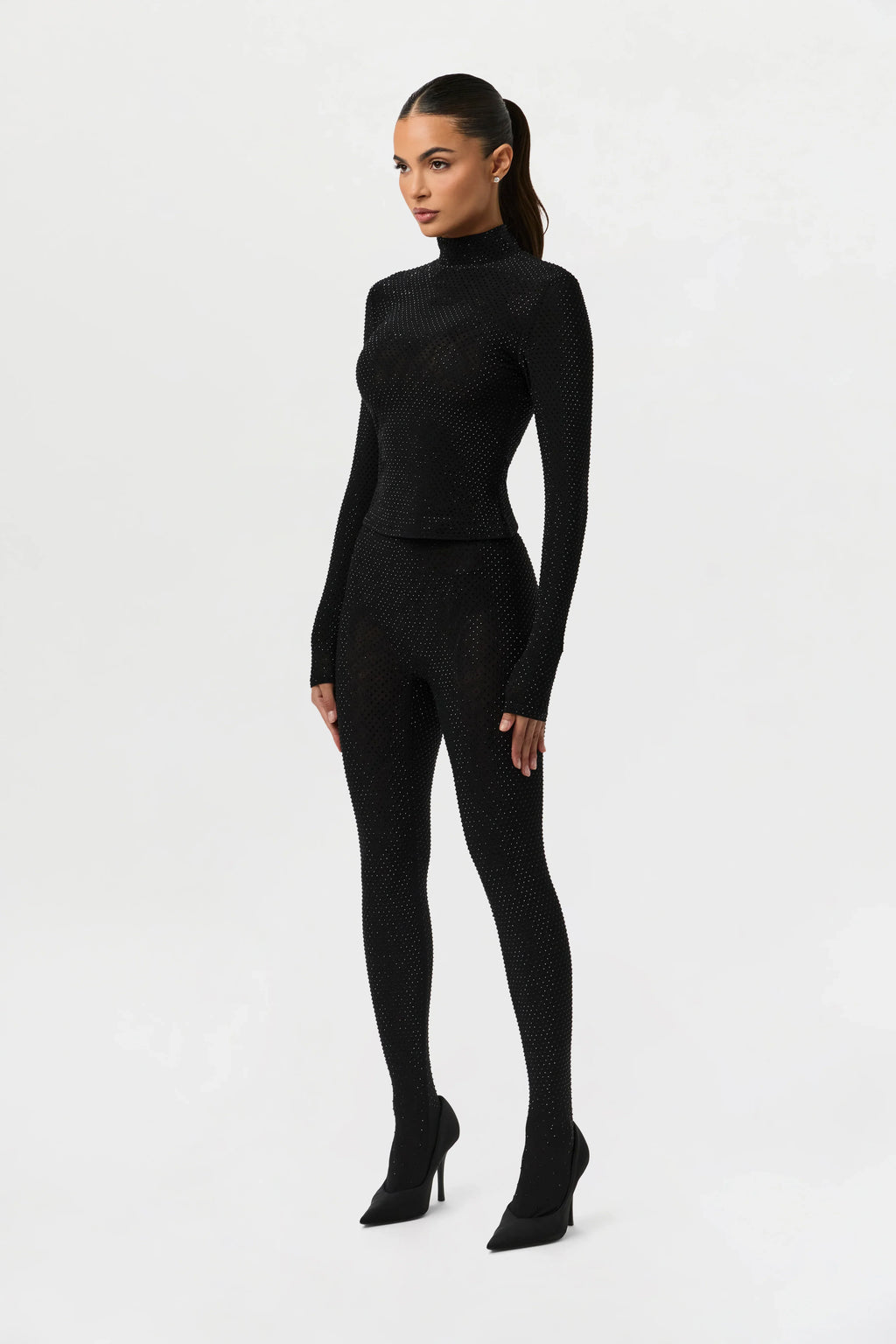 Crystal Closed Toe Leggings