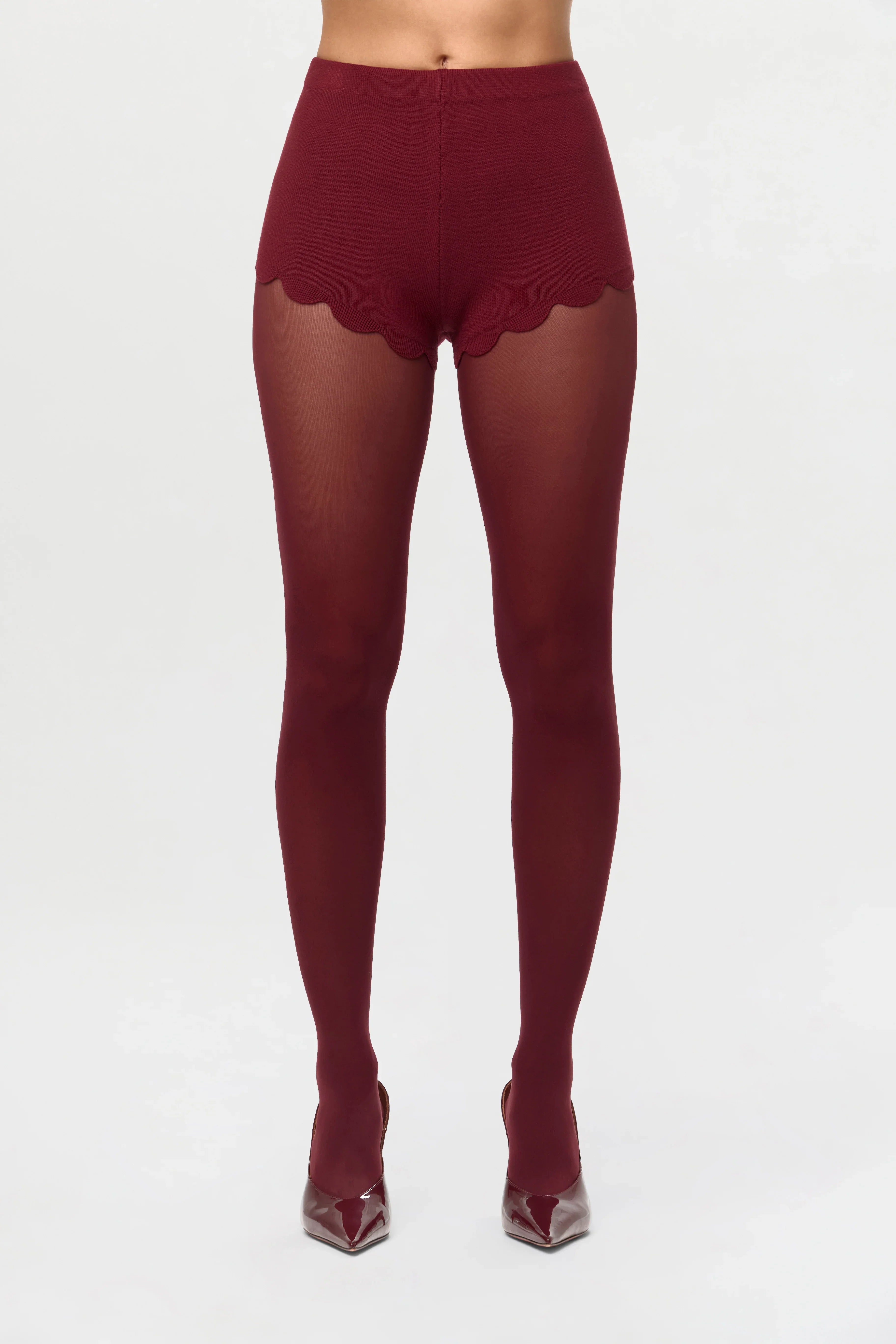 Knit Scallop Shorts