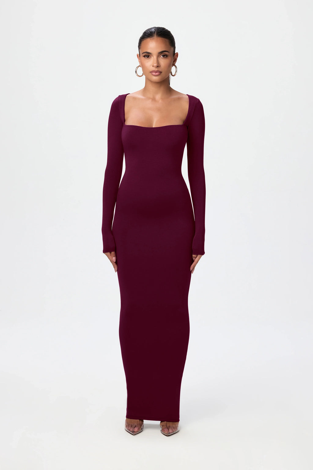 NW Square Neck Sculpt Maxi Dress