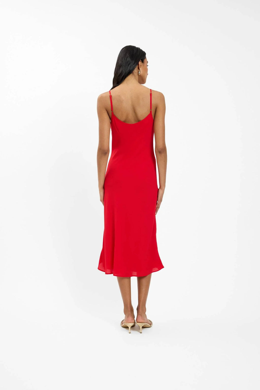 Georgette Midi Dress | Cherry Red