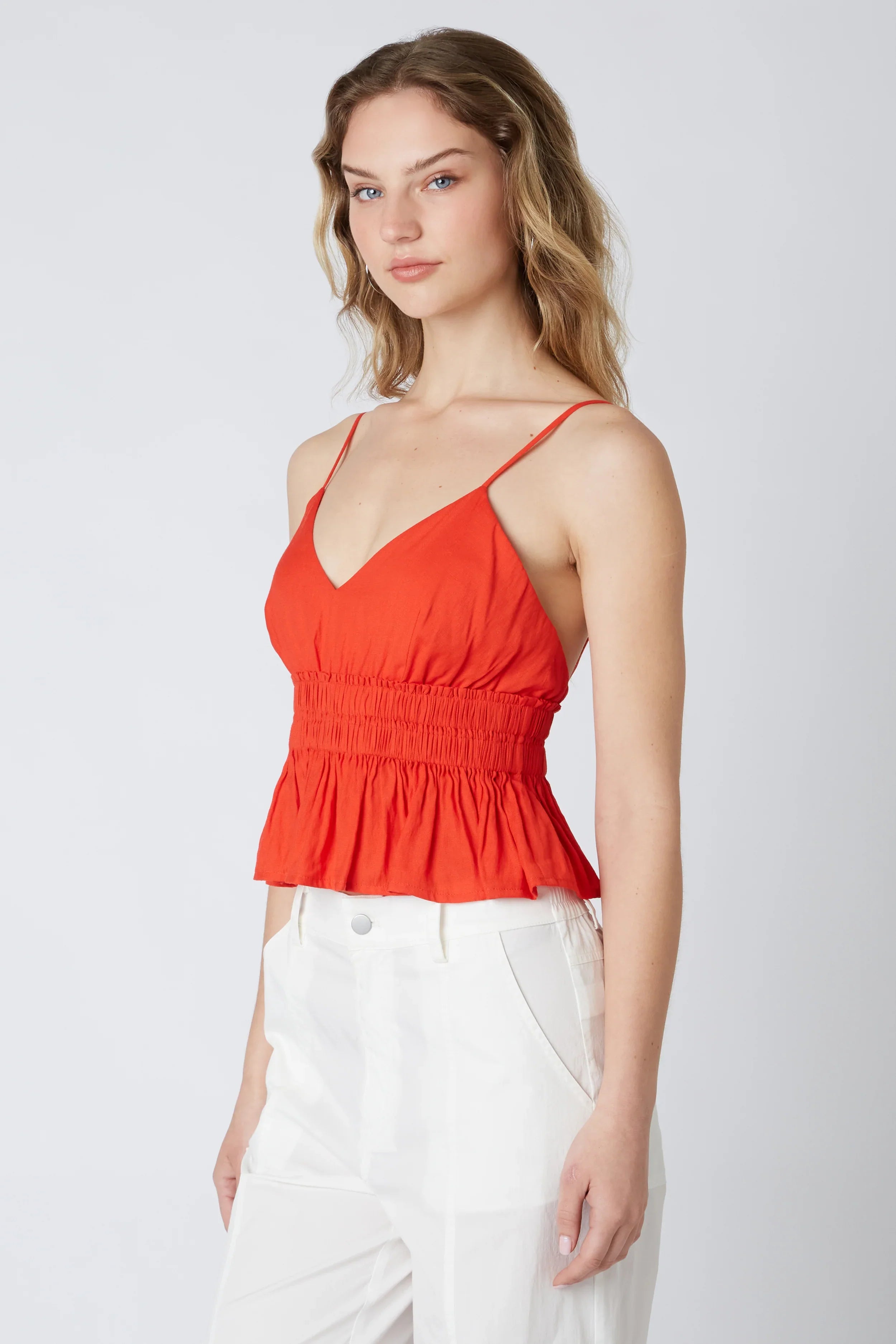 Peplum Low Back Top