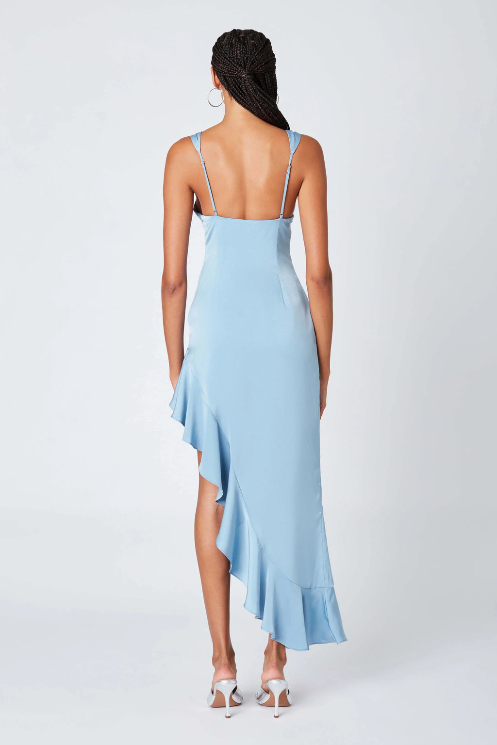 Satin High-low Midi Dress