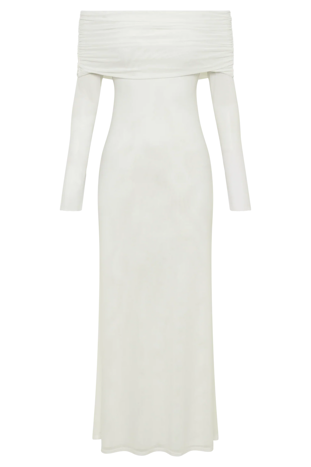 Josie Off Shoulder Mesh Maxi Dress - Ivory
