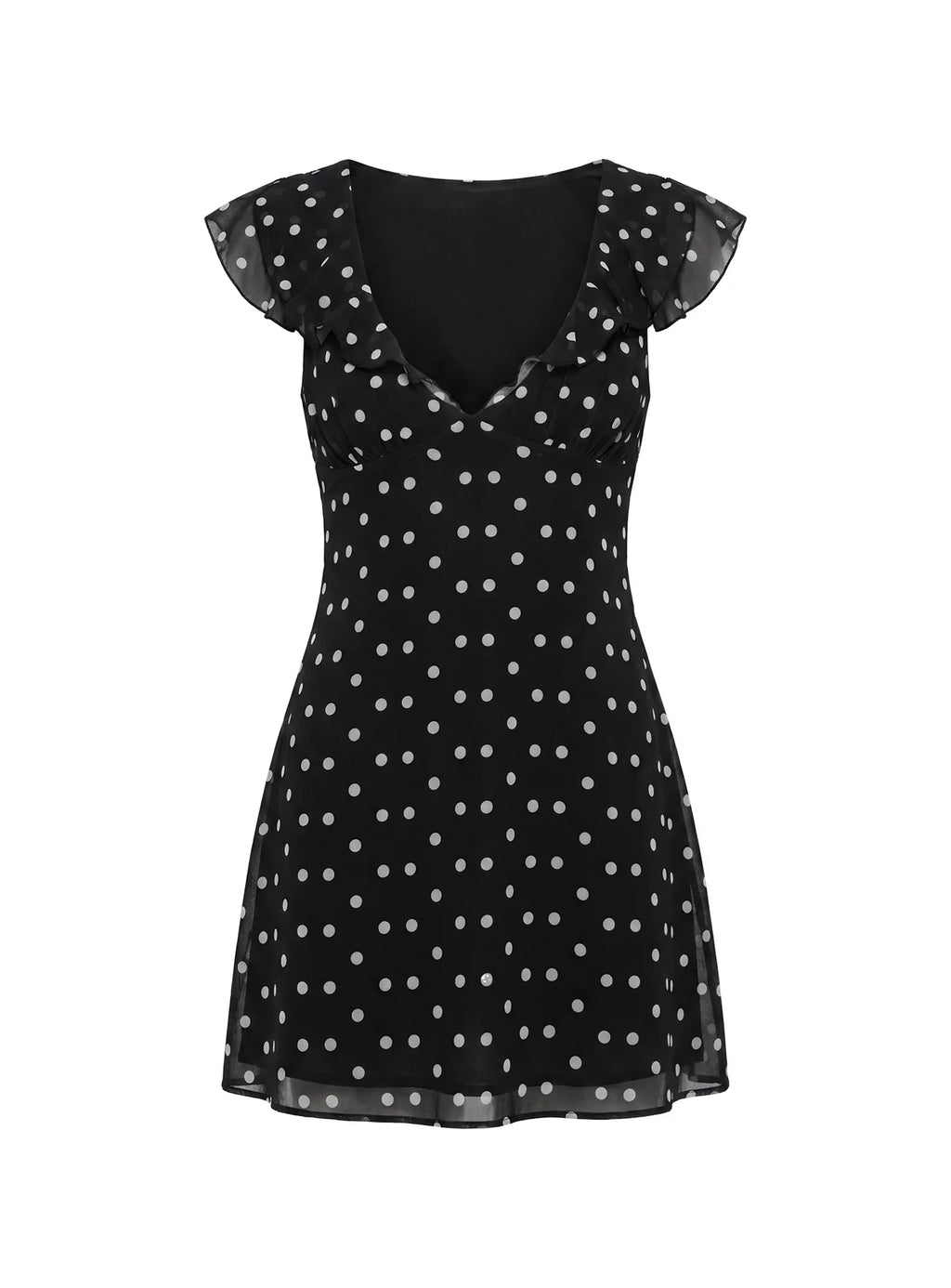 I Guess So Mini Dress Black Polka Dot