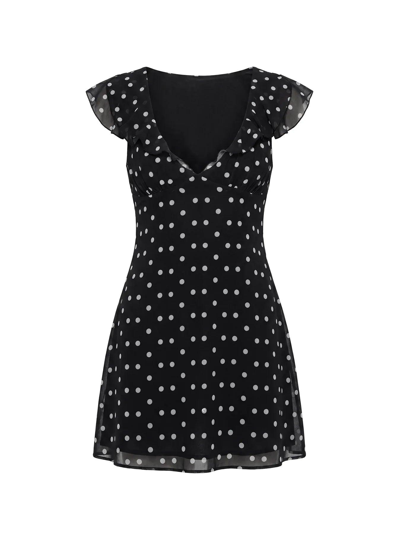I Guess So Mini Dress Black Polka Dot